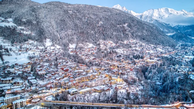 Le village de Saint-Gervais Mont-Blanc