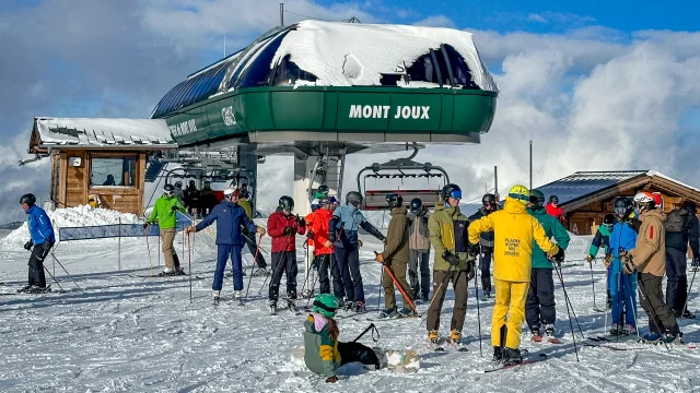 Télésiège du Mont-Joux, sur le domaine skiable de Saint-Gervais