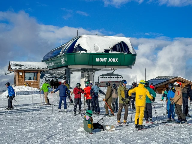 Télésiège du Mont-Joux, sur le domaine skiable de Saint-Gervais