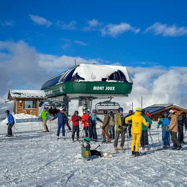 Télésiège du Mont-Joux, sur le domaine skiable de Saint-Gervais